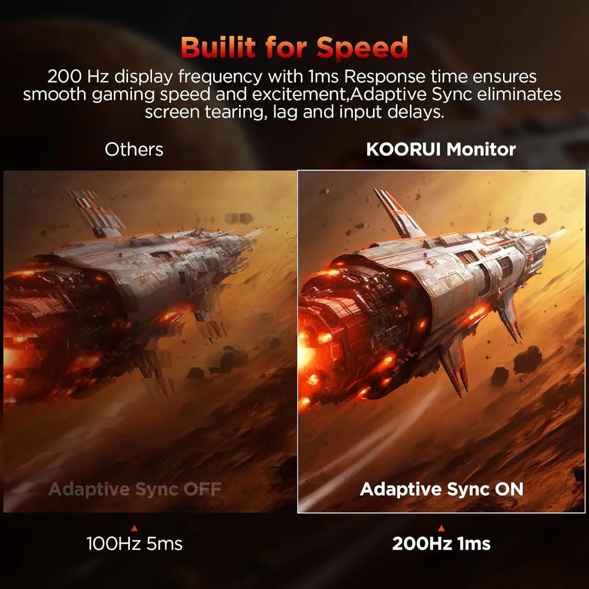 Koorui S2721PM 27", 1ms, HDR1000, 1440p, Mini-LED IPS, 200hz Gaming Monitor