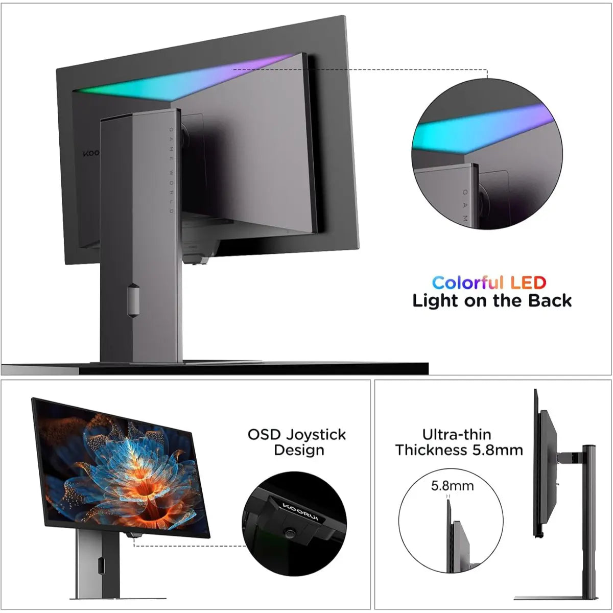 Koorui S2721XO 27 inch 240hz, 0.03ms, QHD, QD-OLED Gaming Monitor