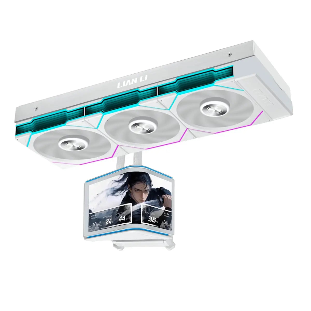 Lian Li Hydroshift II OLED Curved 360TL Liquid CPU Cooler - White