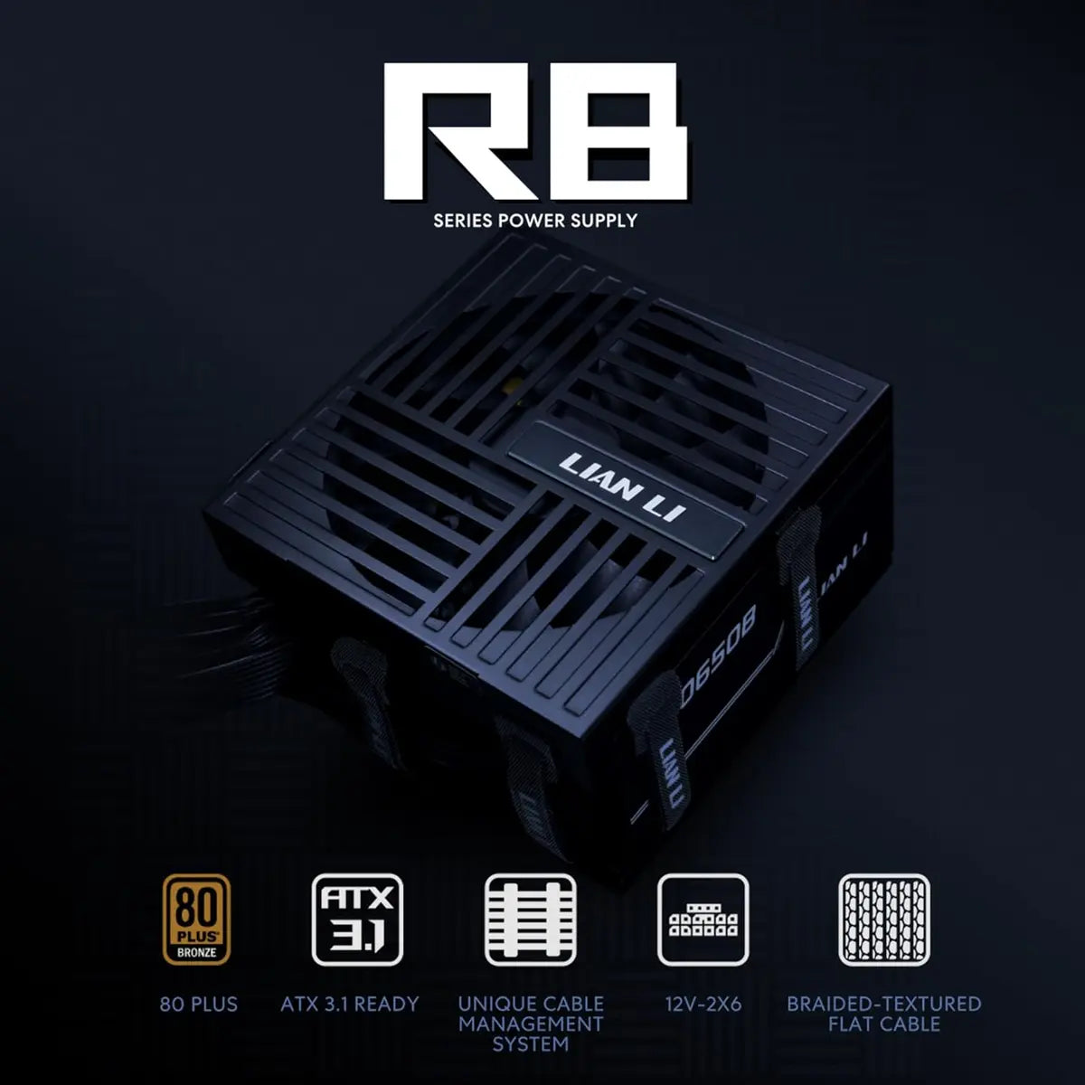 Lian Li RB Series 750W 80+ Bronze Non Modular Power Supply - Black