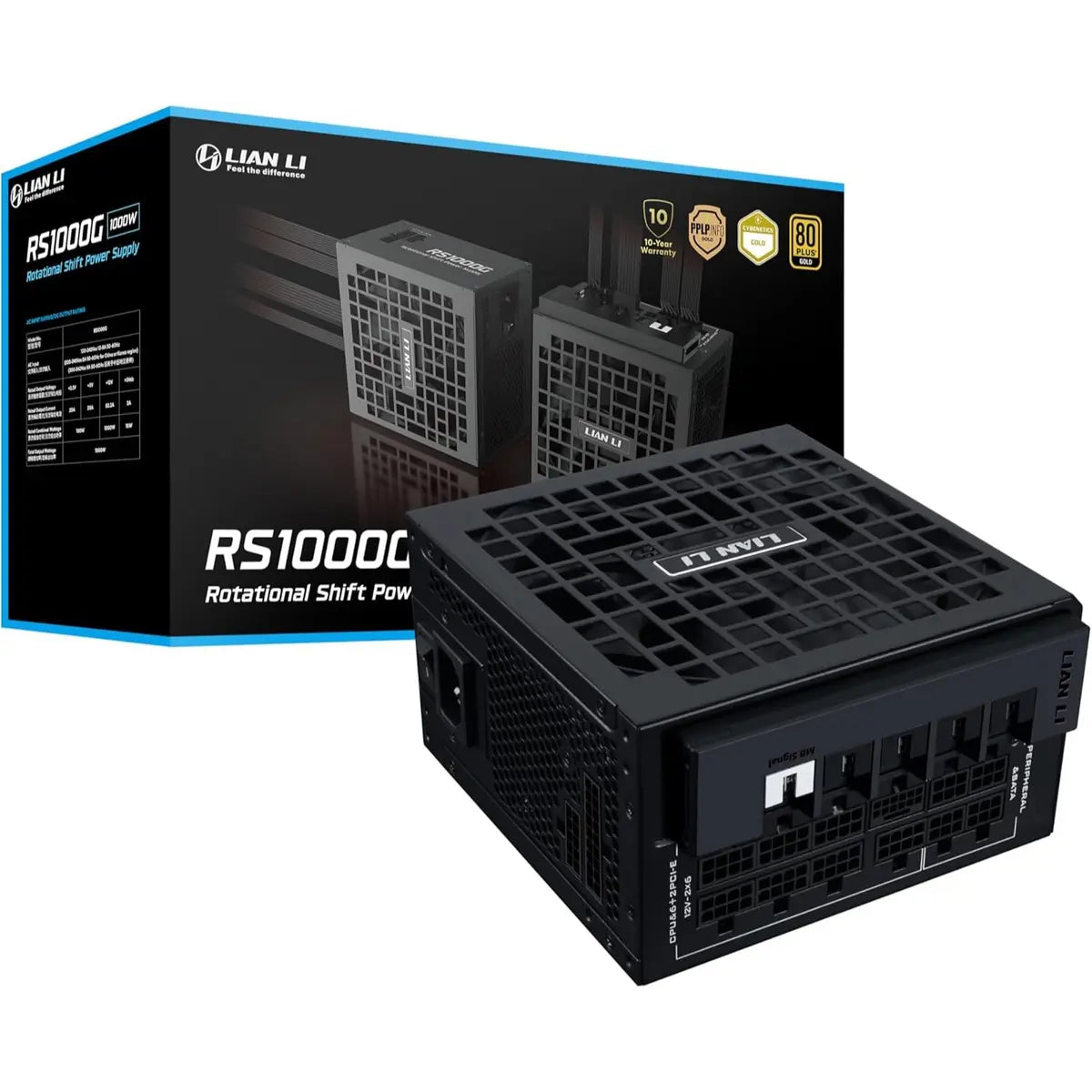 Lian Li RS 1000W Fully Modular ATX Power Supply - Black