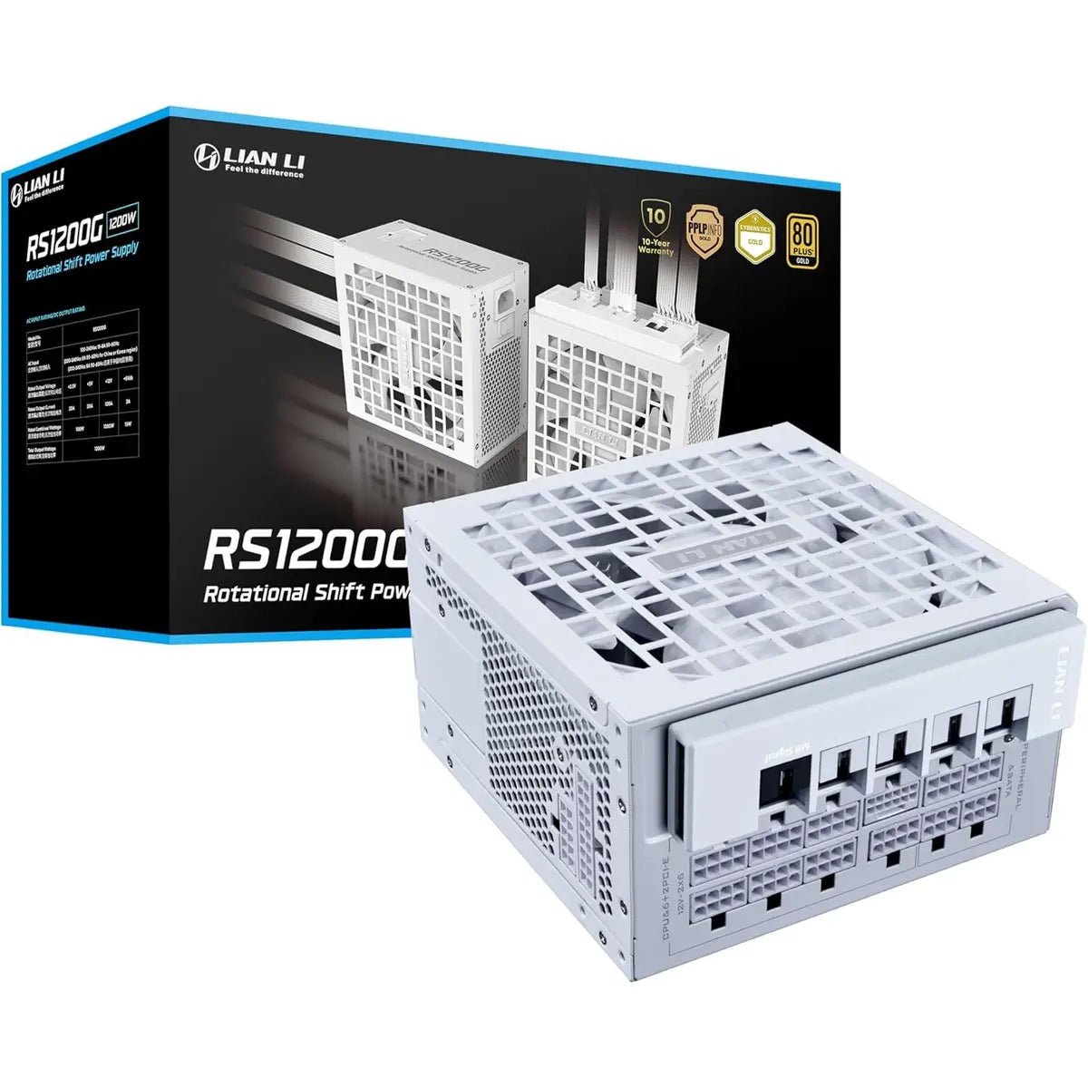 Lian Li RS 1200W Fully Modular ATX Power Supply - White