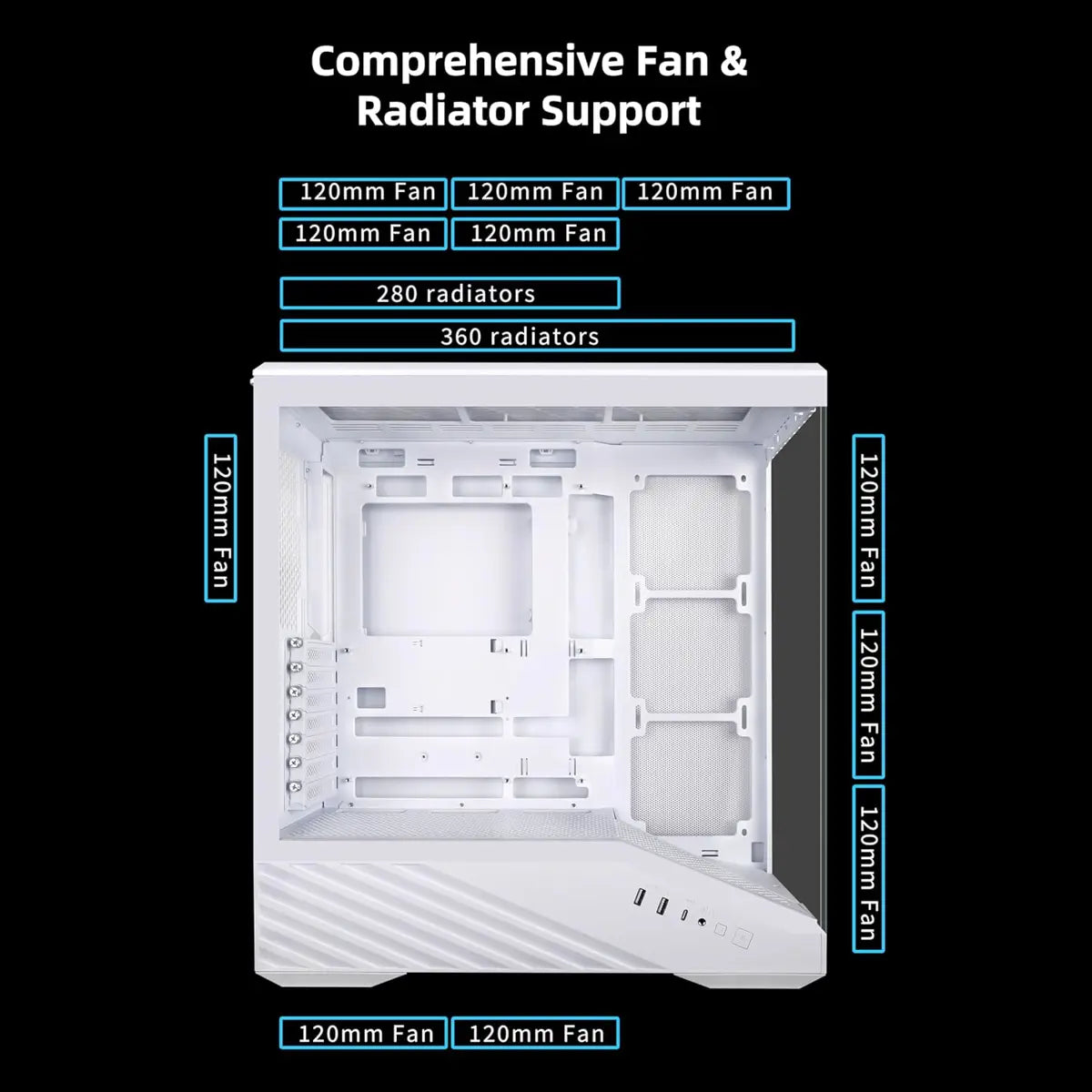 Lian Li Vector V100 ATX Mid-Tower PC Case -  Black - PakByte Computers  