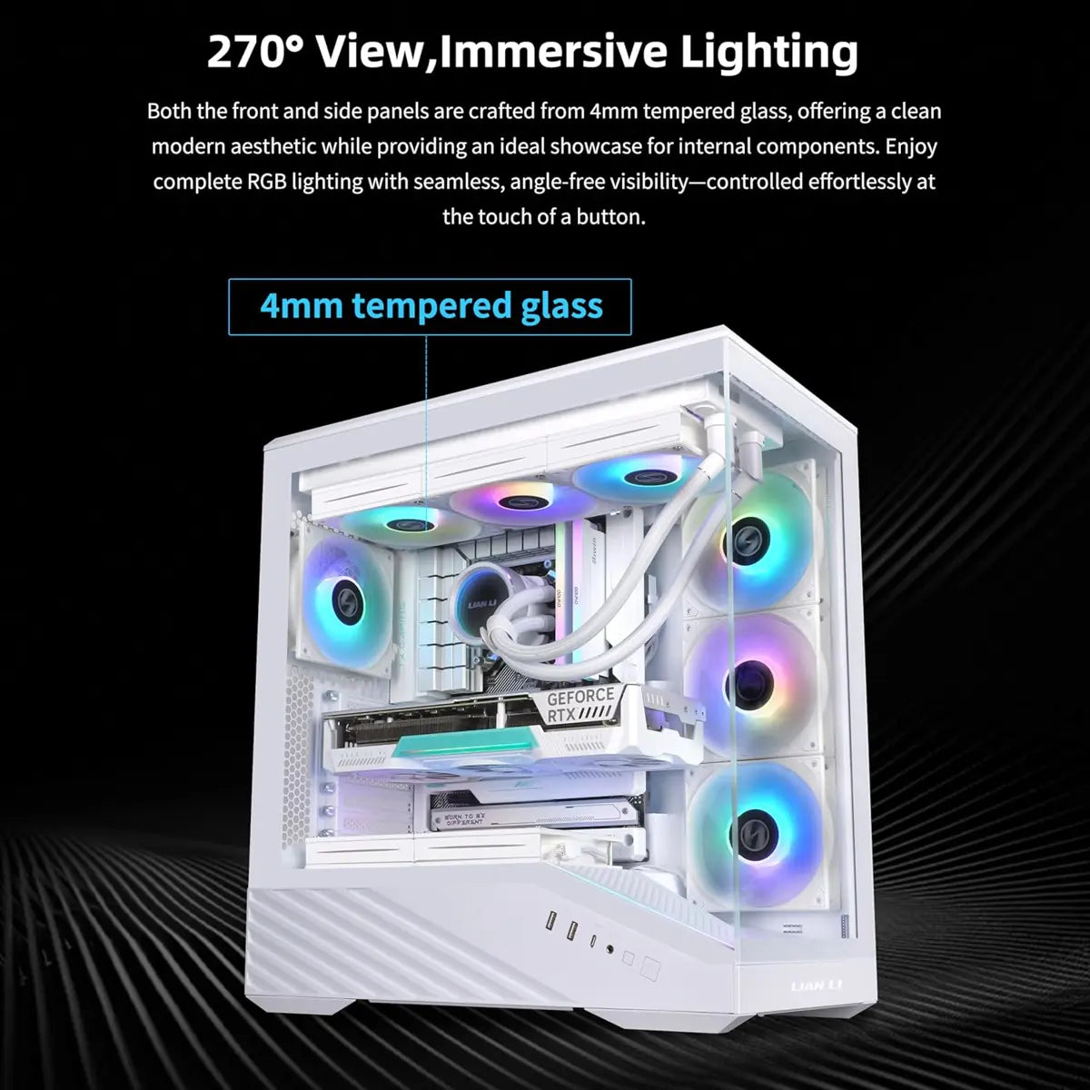 Lian Li Vector V100 ATX Mid-Tower PC Case - White - PakByte Computers  
