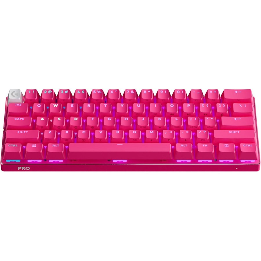 Logitech PRO X 60 Wireless 60% Gaming Keyboard - Optical Switches (Magenta)