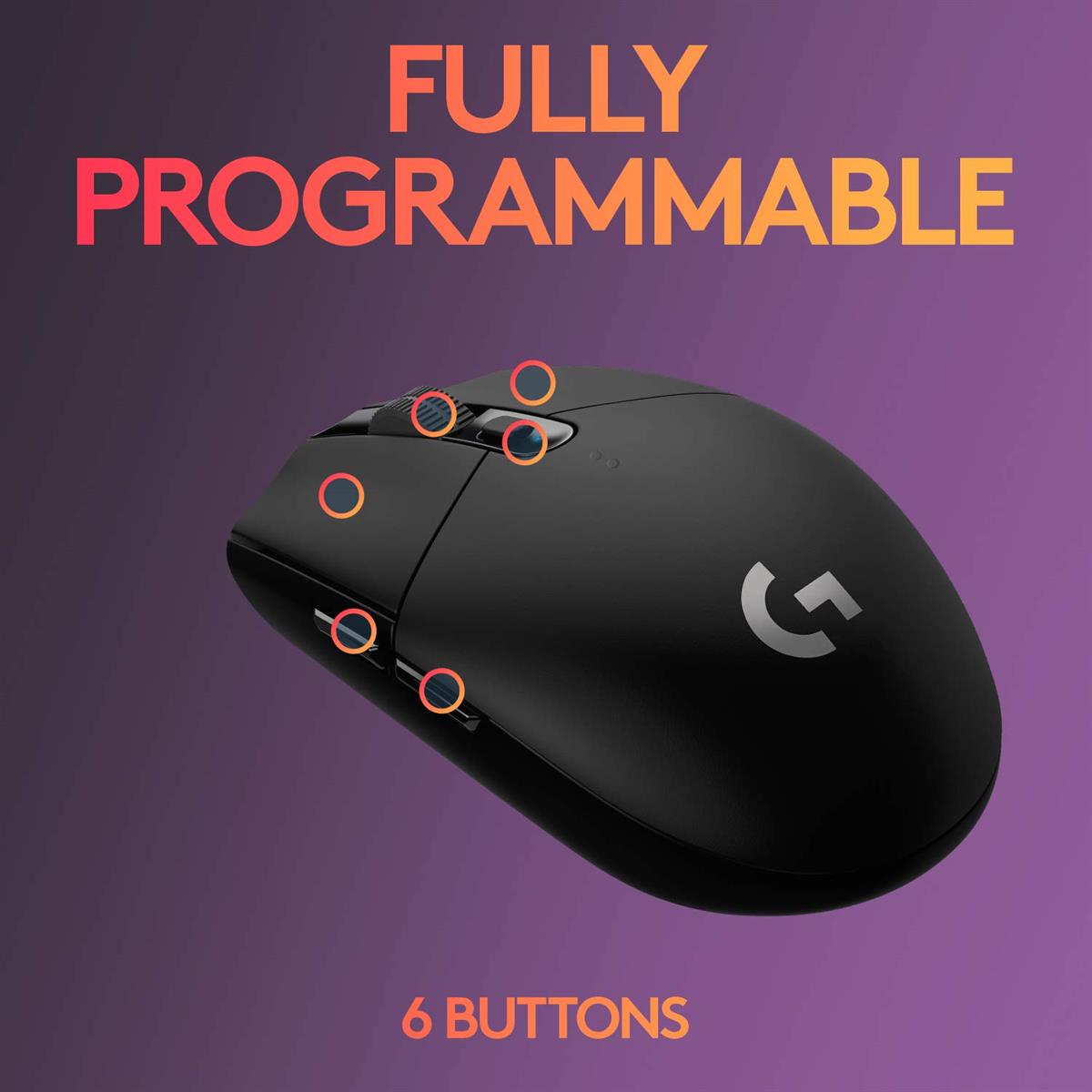 Logitech G304 HERO Lightspeed Wireless Gaming Mouse - Black