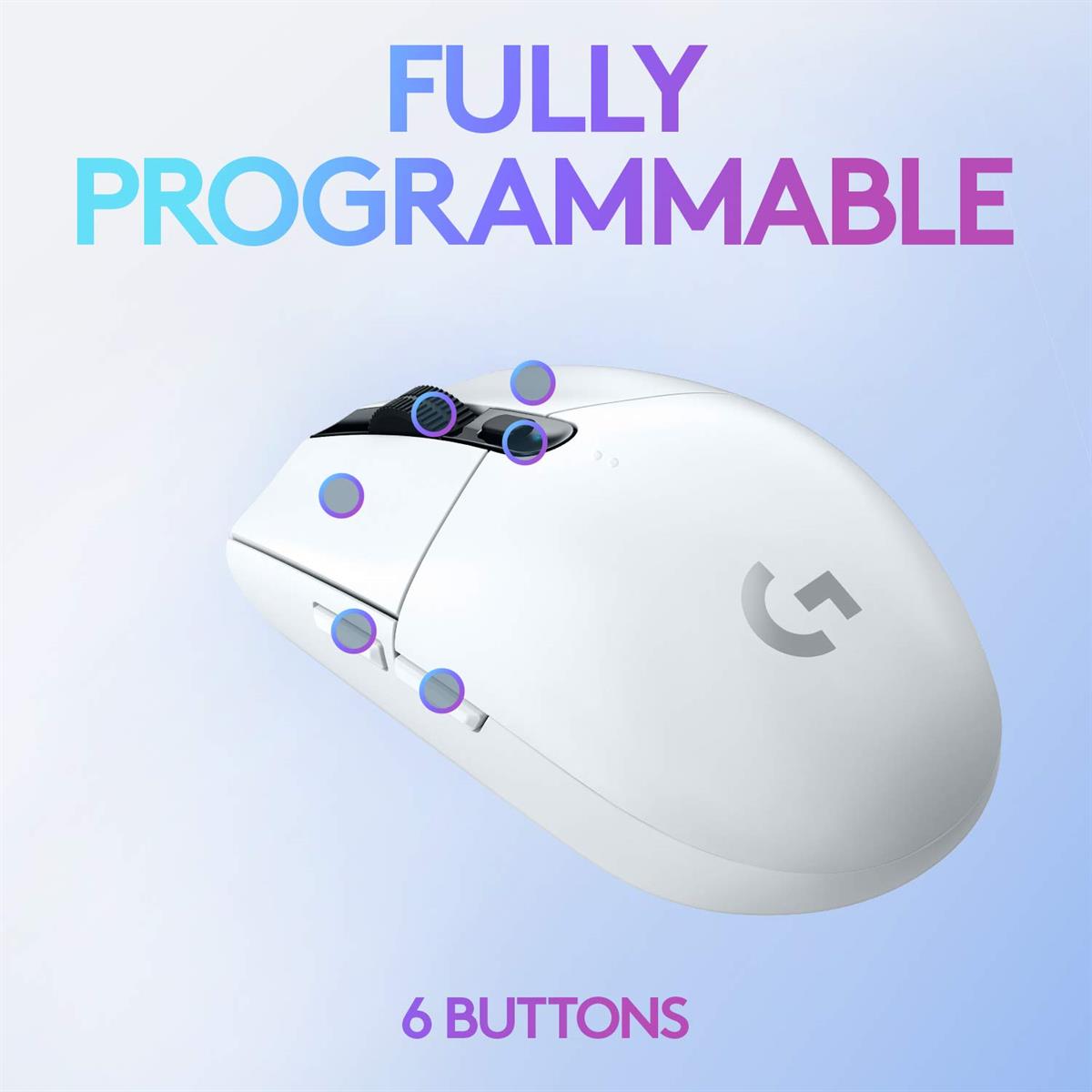 Logitech G304 HERO Lightspeed Wireless Gaming Mouse - White