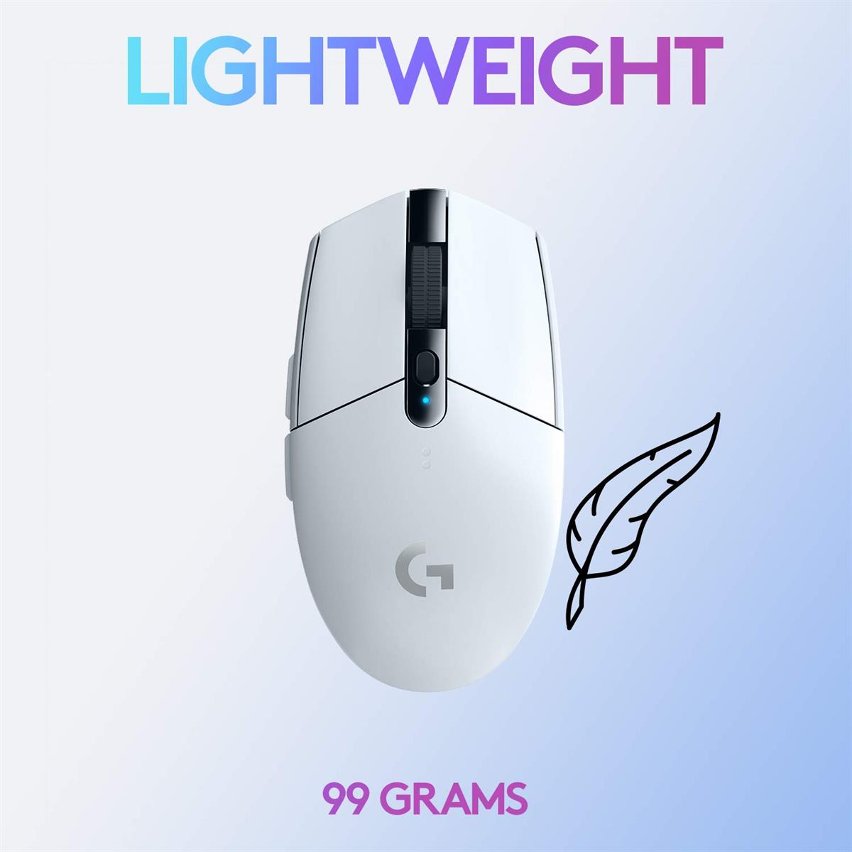 Logitech G304 HERO Lightspeed Wireless Gaming Mouse - White