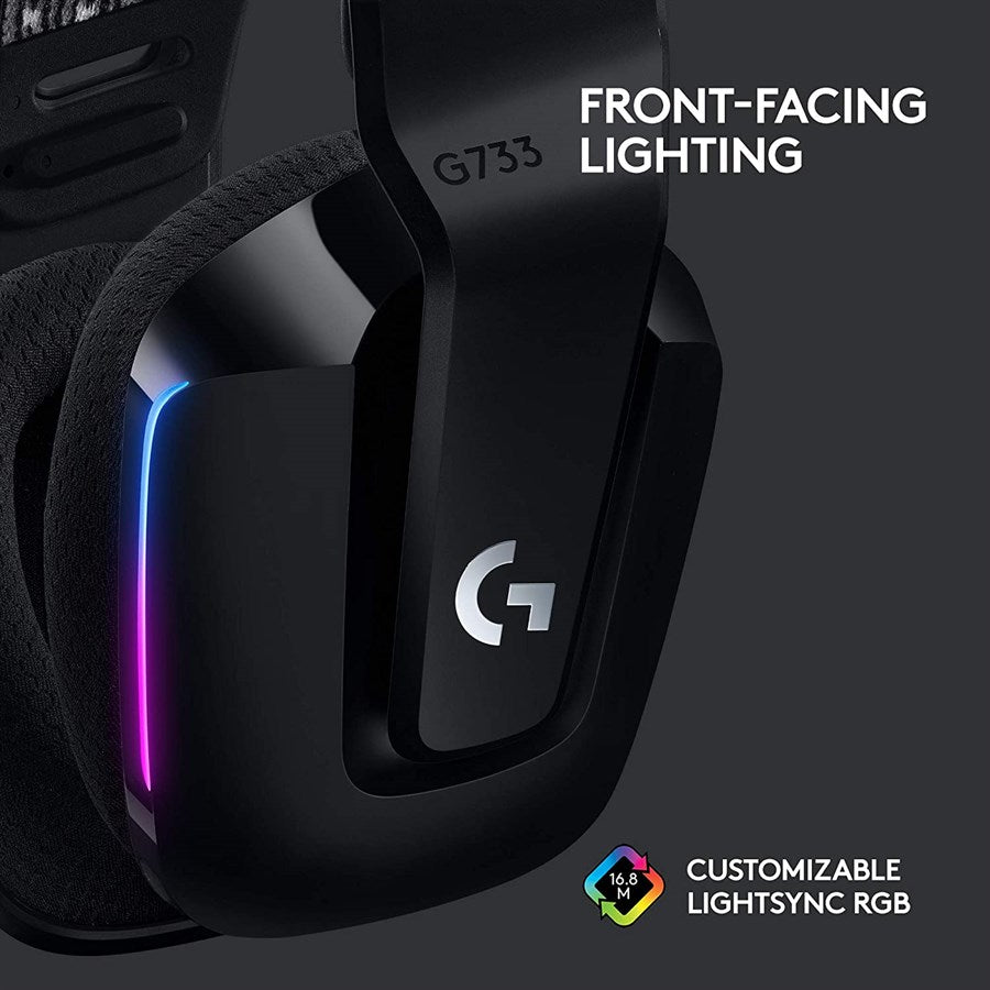 Logitech G733 RGB Lightspeed Wireless Gaming Headset (Black)
