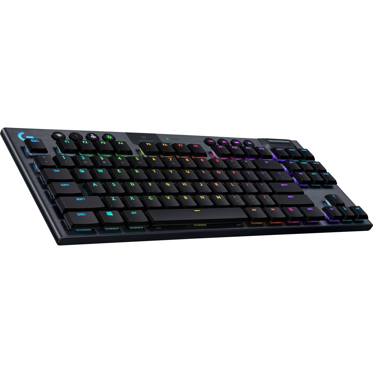 Logitech G915 TKL Lightspeed Wireless Gaming Keyboard, Clicky Switches - Black