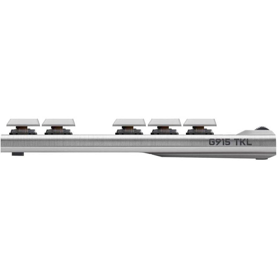 Logitech G915 TKL Tenkeyless Lightspeed Wireless Keyboard, Tactile - White