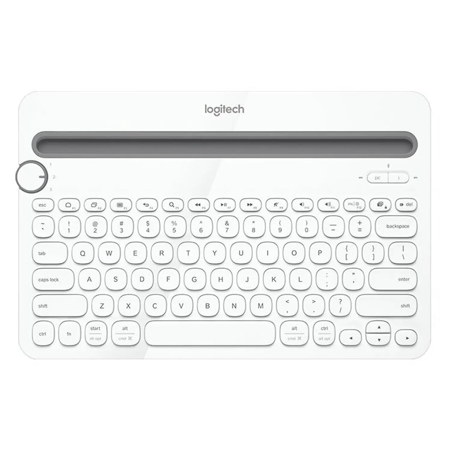 Logitech K480 Keyboard Bluetooth & Wireless Multi-Device - White