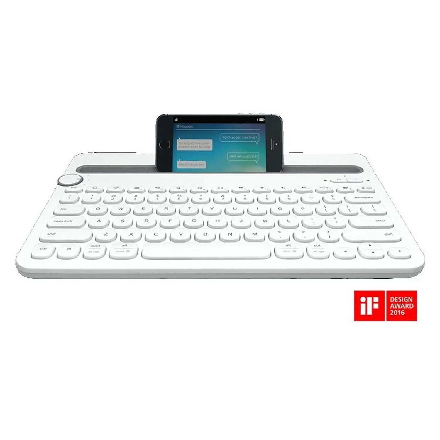 Logitech K480 Keyboard Bluetooth & Wireless Multi-Device - White