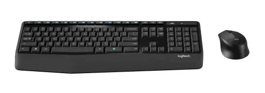 Logitech MK346P Wireless Combo, Full-Size wih Palm Res - Black