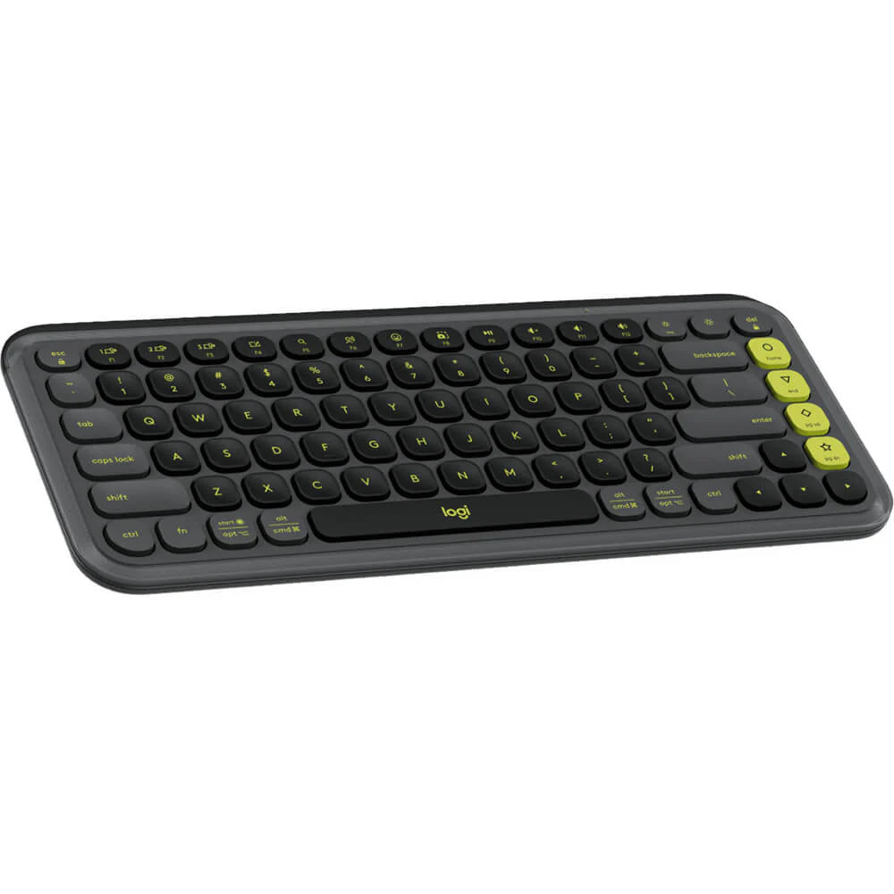 Logitech POP Icon Keys Compact Wireless Keyboard - Black & Green