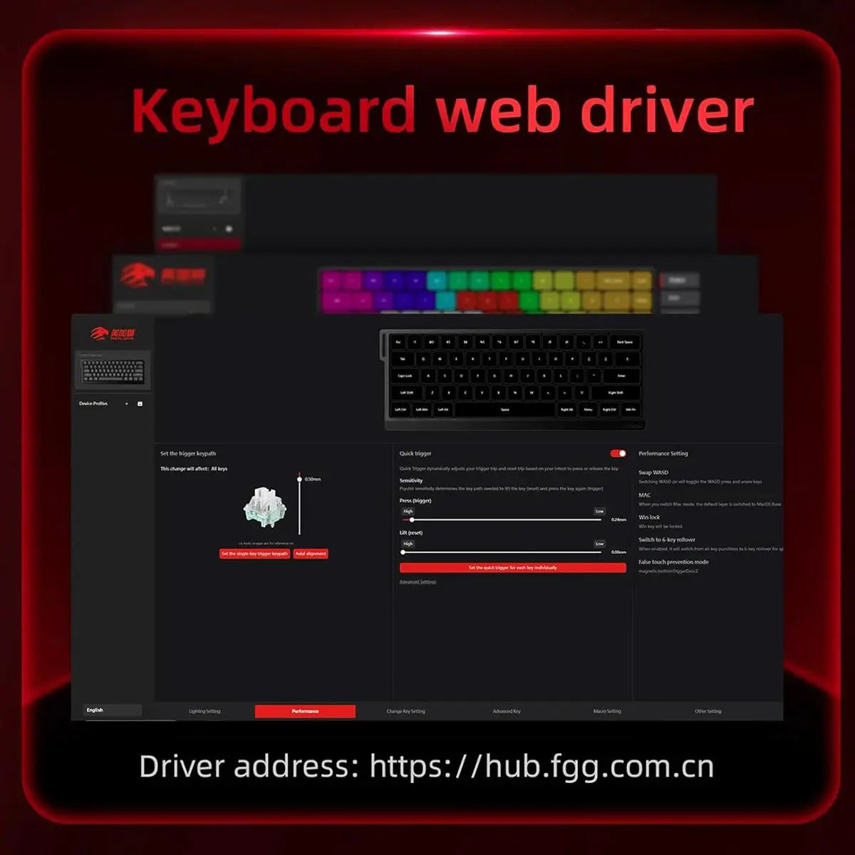 FGG Madlions MAD60 HE Flagship V2 60% Wired, Magnetic Switch Gaming Keyboard - White