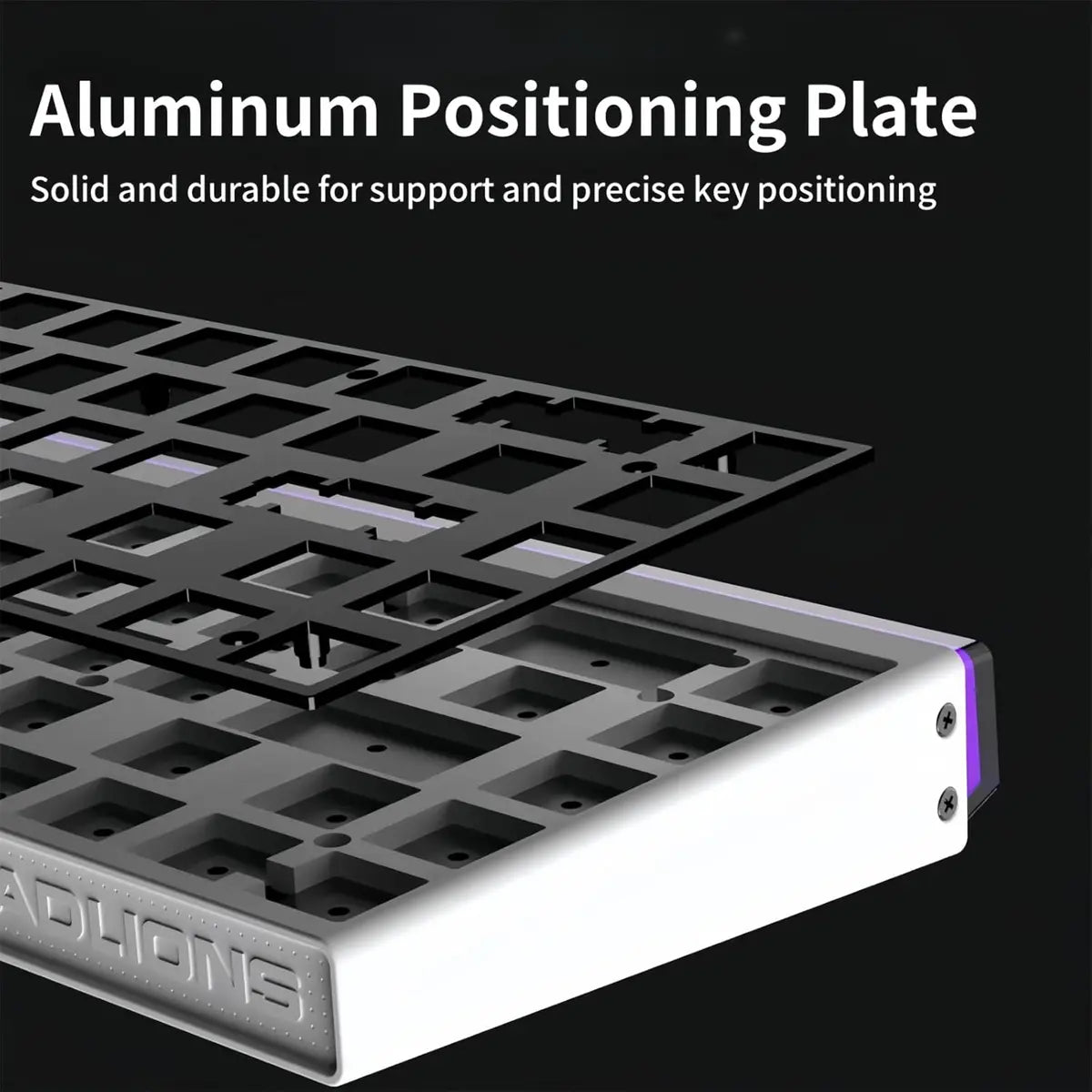 FGG MadLions Nano68 Rapid Trigger RGB Gaming Keyboard - White Side Print