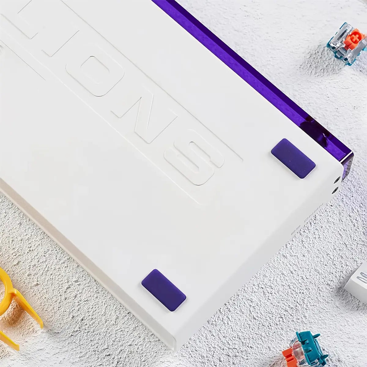 FGG MadLions Nano68 Rapid Trigger RGB Gaming Keyboard - White Side Print