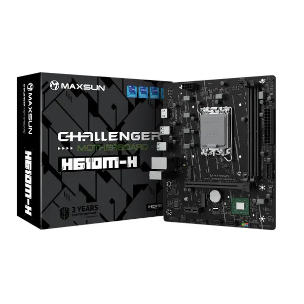 Maxsun Challenger H610M-H V1 DDR4 Intel 12/13/14th Gen microATX Motherboard