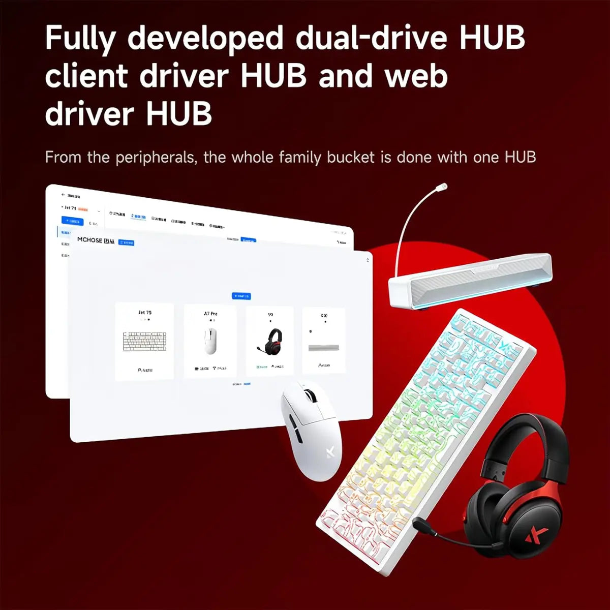 Mchose Jet 75 HE 75% Hall Effect Magnetic Switch Gaming Keyboard - White