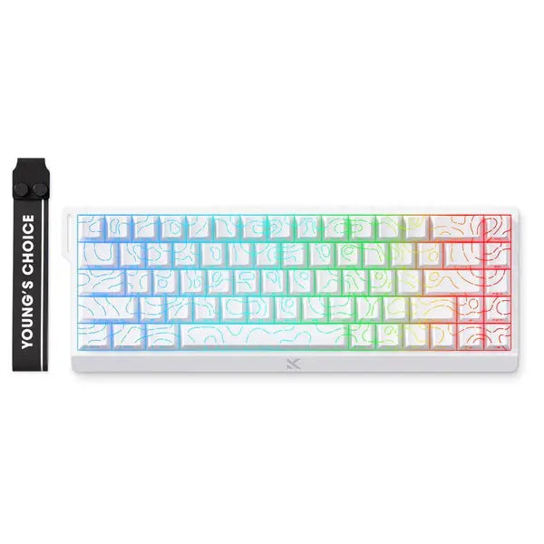 Mchouse Ace 68 65% Wired Magnetic Switch Gaming Keyboard - White Contour
