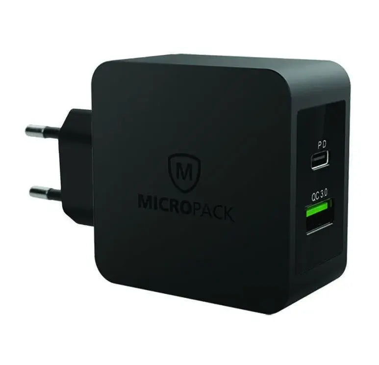Micropack MWC-248PD 48W Wall Charger Dual Port Fast Charging – Black
