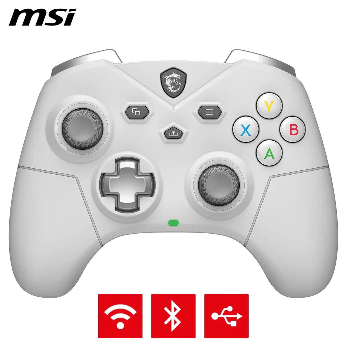 MSI Force GC300 W Rechargeable Dual Vibration Gaming Controller - White