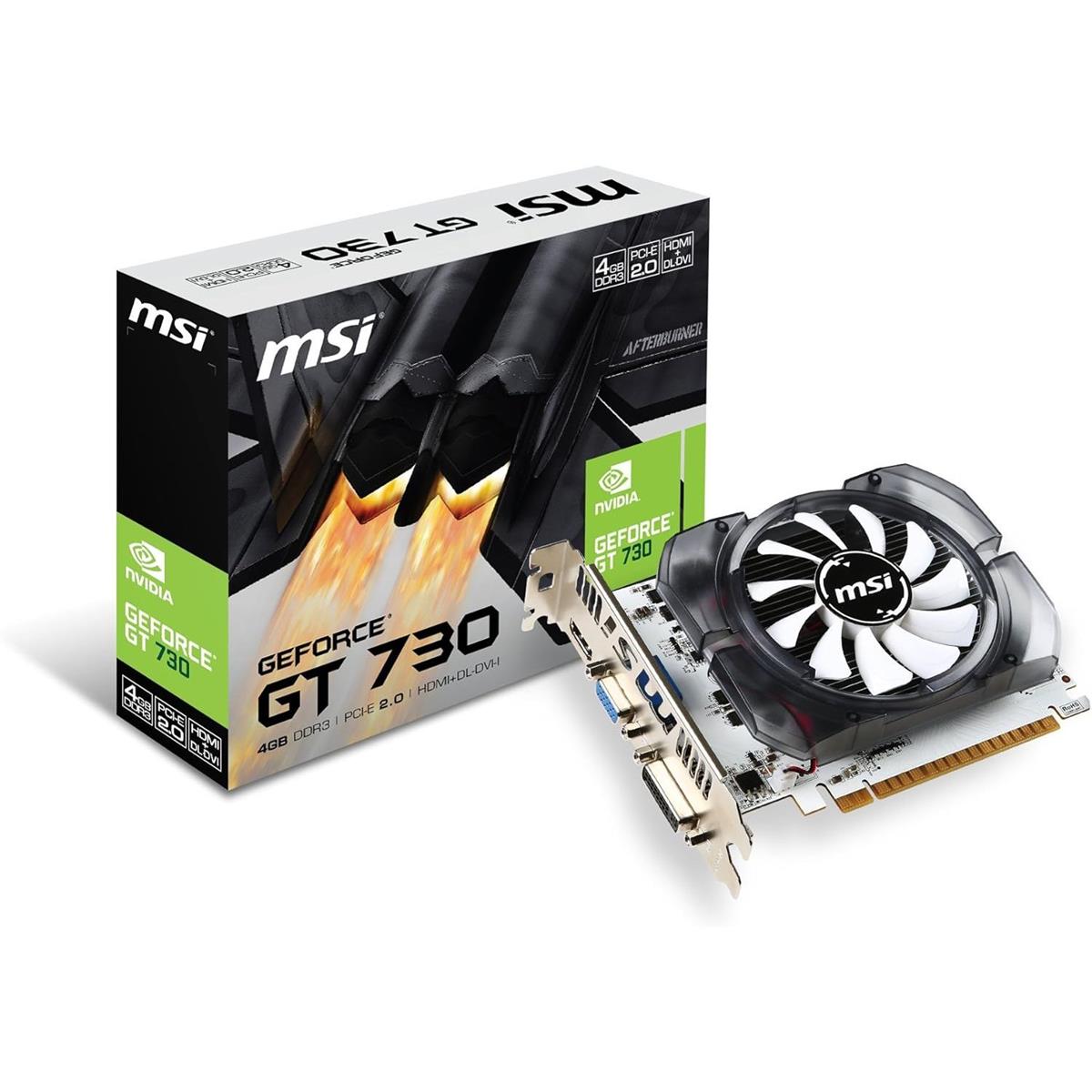 MSI GeForce GT 730 Fermi DDR3 4GB DirectX 12 Graphics Card - PakByte  
