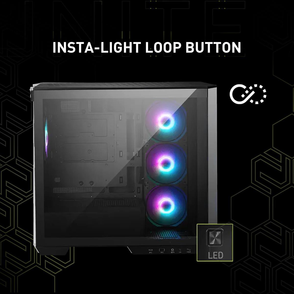 MSI MAG PANO M100R PZ Mid-Tower Gaming PC Case - Black