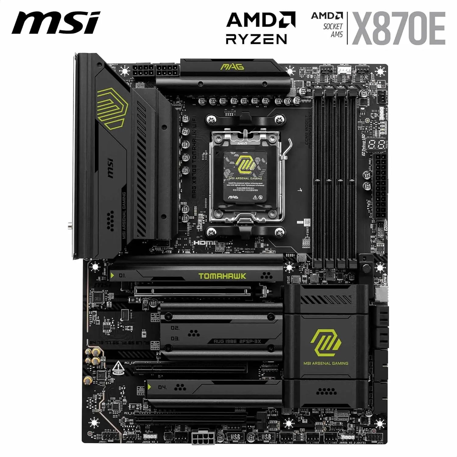 MSI MAG X870E Tomahawk WiFi DDR5 Motherboard - PakByte Computers  