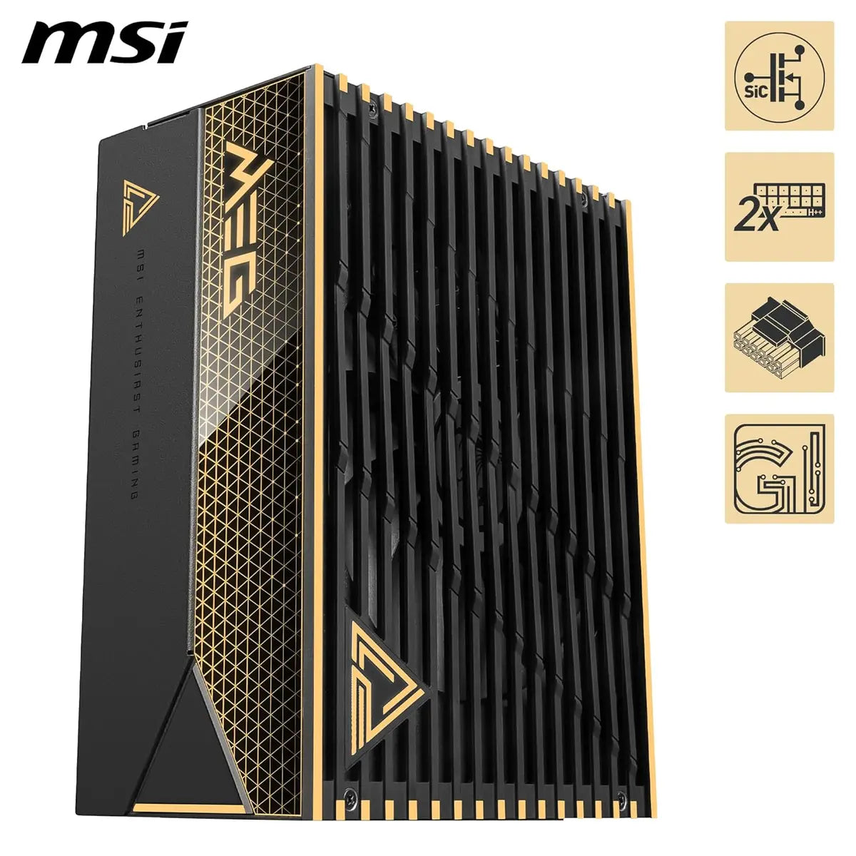 MSI MEG Ai1600T PCIE5 Fully Modular Gaming 80+ Titanium 1600W Power Supply