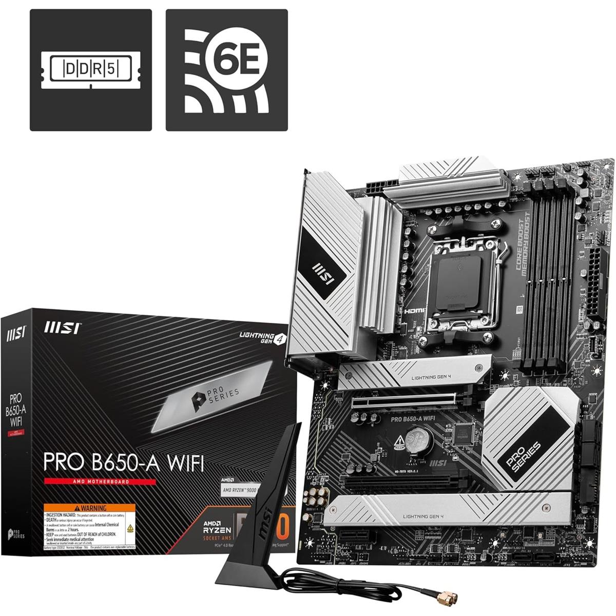 MSI Pro B650-A WiFi ProSeries Motherboard - PakByte  