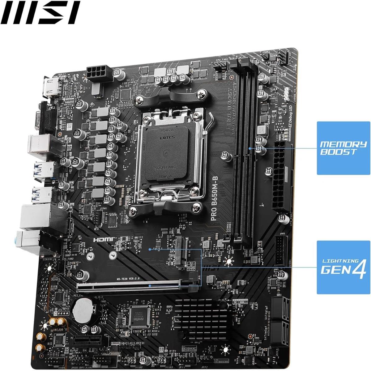 MSI Pro B650M-B DDR5 Motherboard - PakByte  