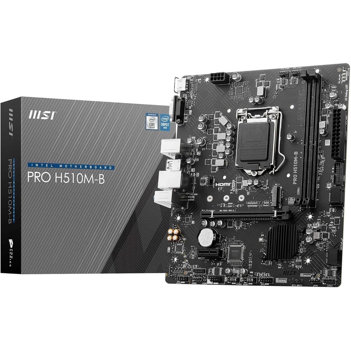 MSI Pro H510M-B Intel 10/11th Gen Micro ATX Motherboard - PakByte  