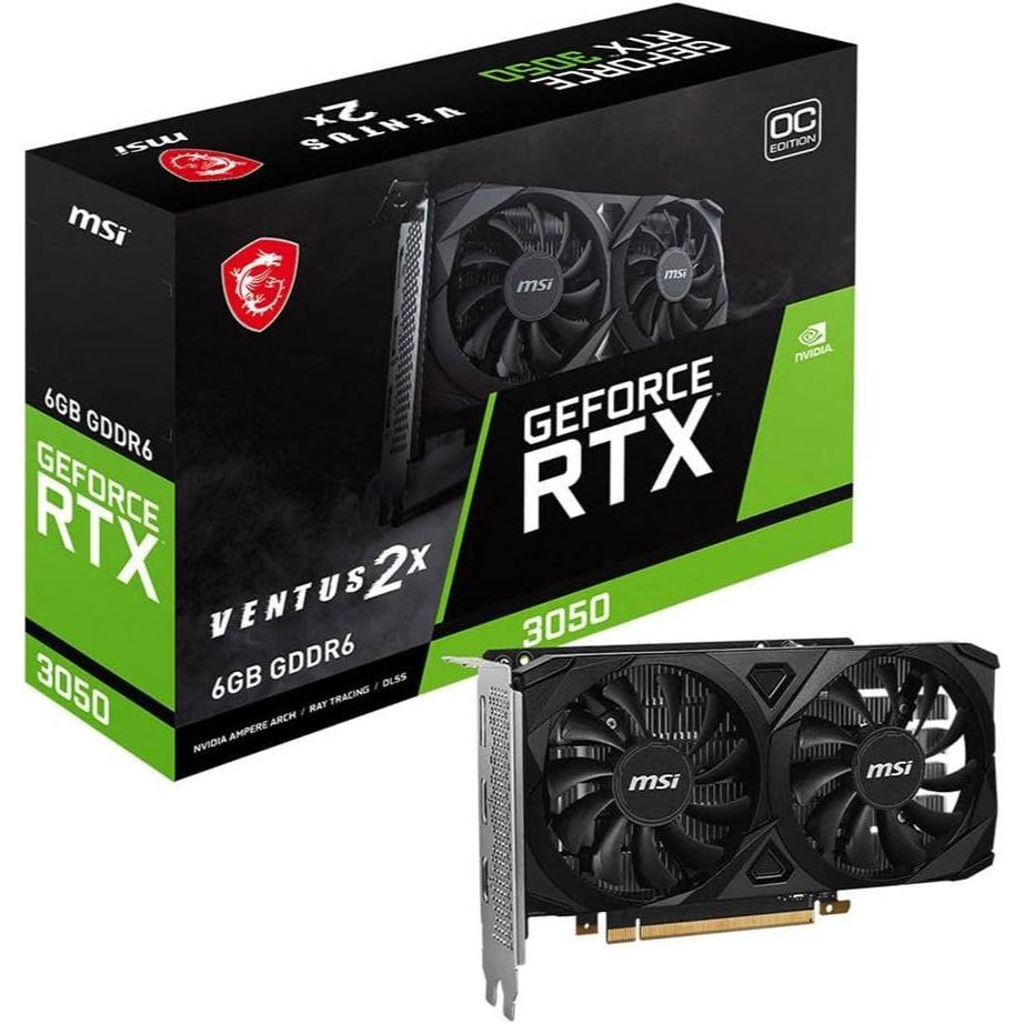 MSI GeForce RTX 3050 Ventus 2X E 6GB OC Graphics Card - PakByte  