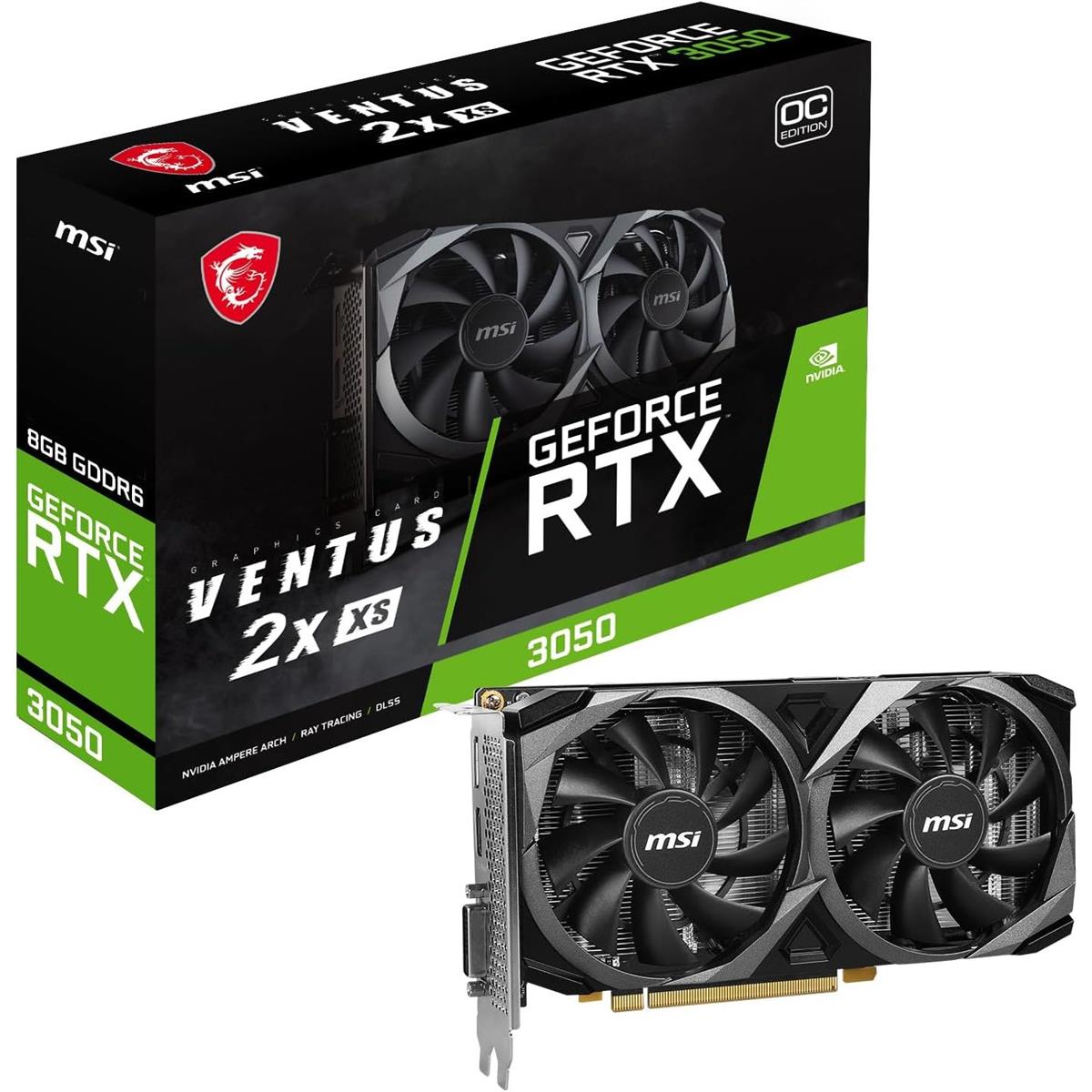 MSI GeForce RTX 3050 Ventus 2X XS 8GB OC Graphics Card - PakByte  