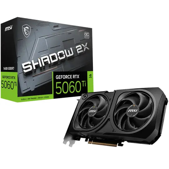 MSI GeForce RTX 5060 Ti 16G Shadow 2X OC Plus Graphics Card