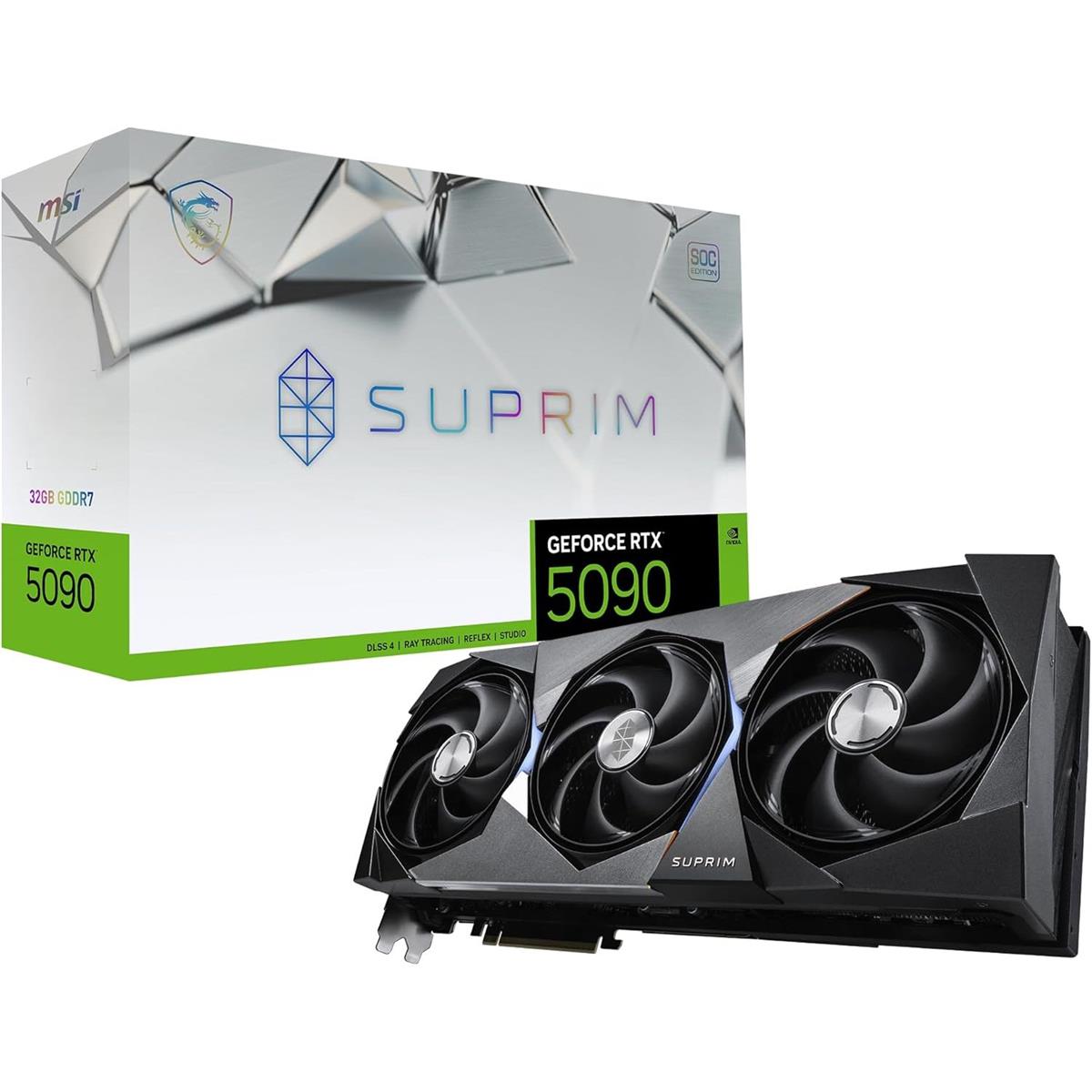 MSI Gaming GeForce RTX 5090 32G GDDR7 Suprim SOC Graphics Card
