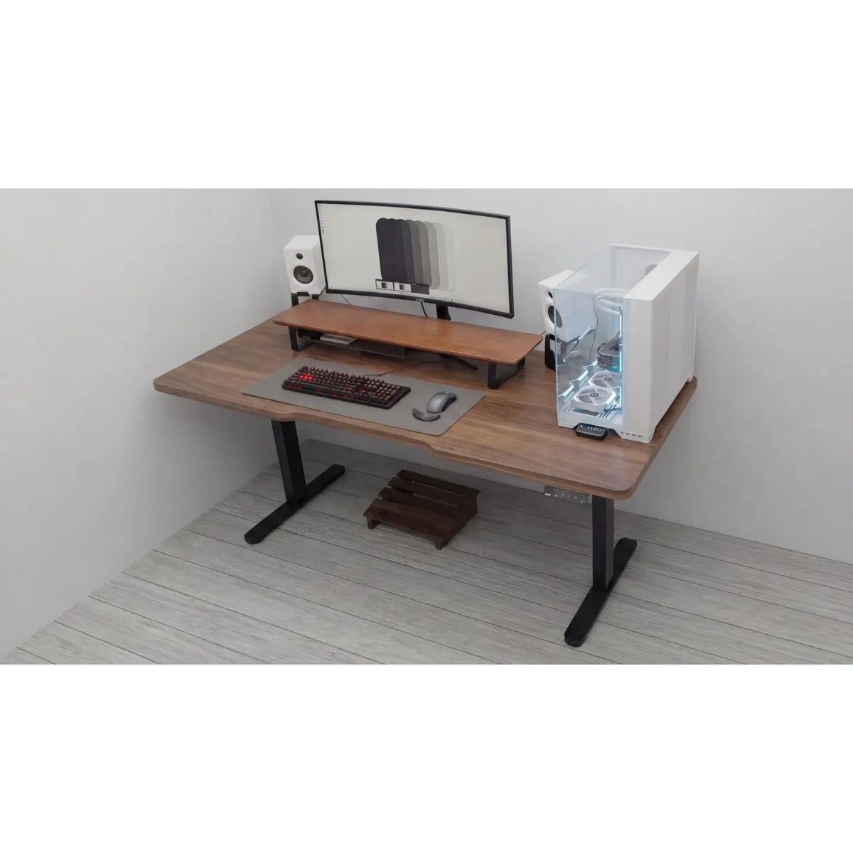 MXG DMD-01 Dual‑Motor 4.5ft x 2ft, 0.75 Inches Thick Motorized Sit‑Stand Gaming Desk - Matte Brown