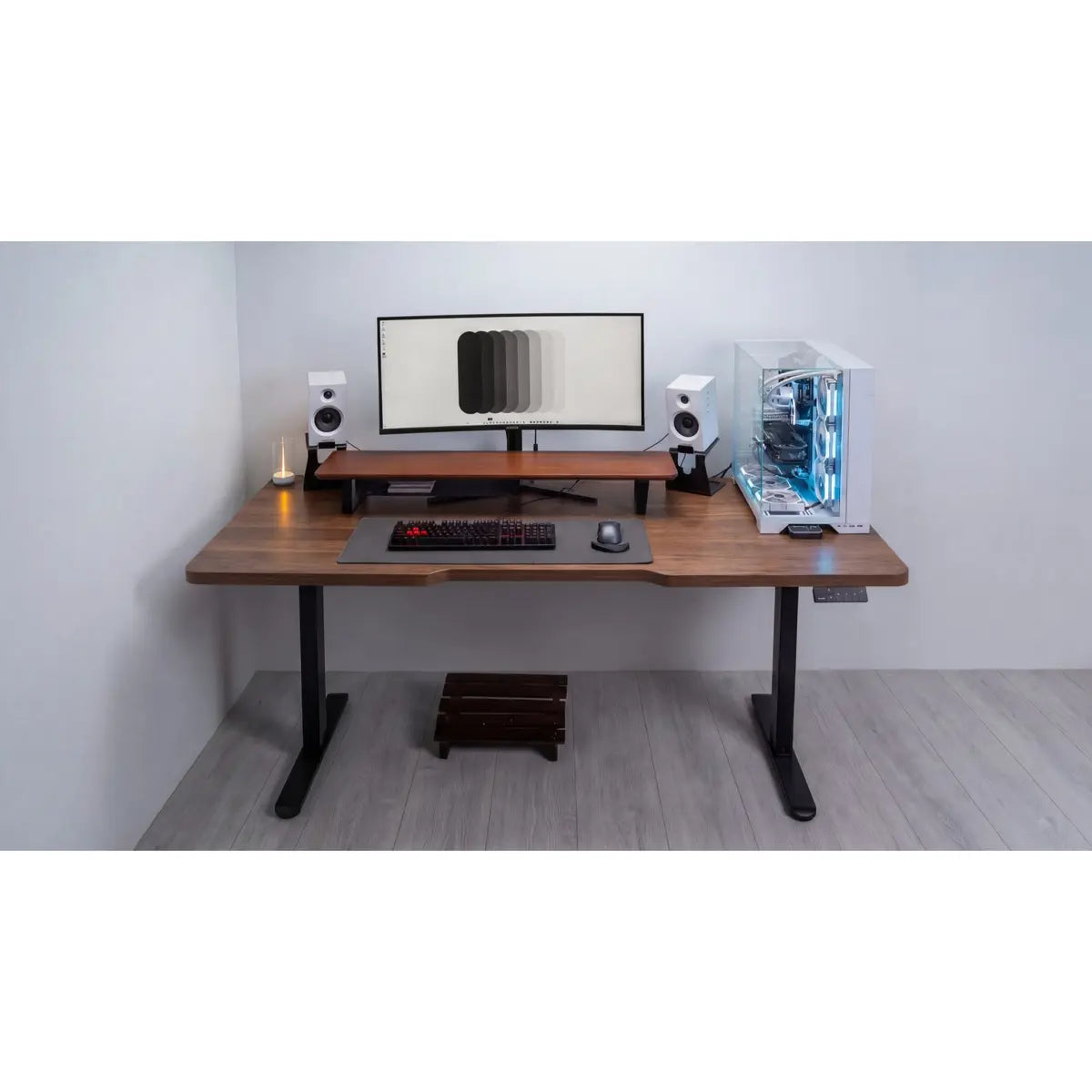 MXG DMD-01 Dual‑Motor 4.5ft x 2ft, 0.75 Inches Thick Motorized Sit‑Stand Gaming Desk - Matte Brown