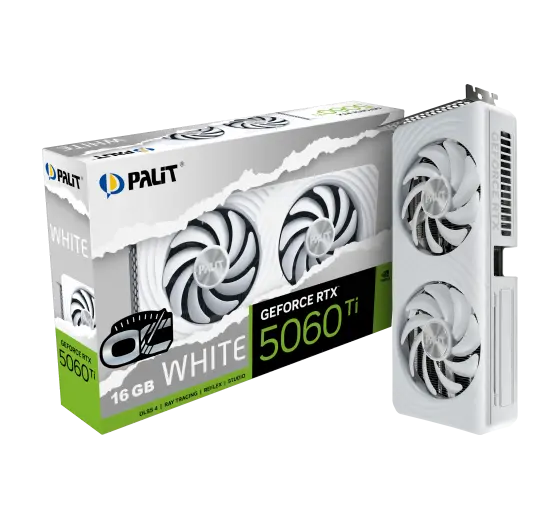 Palit GeForce RTX 5060 Ti OC 16GB Graphics Card - White