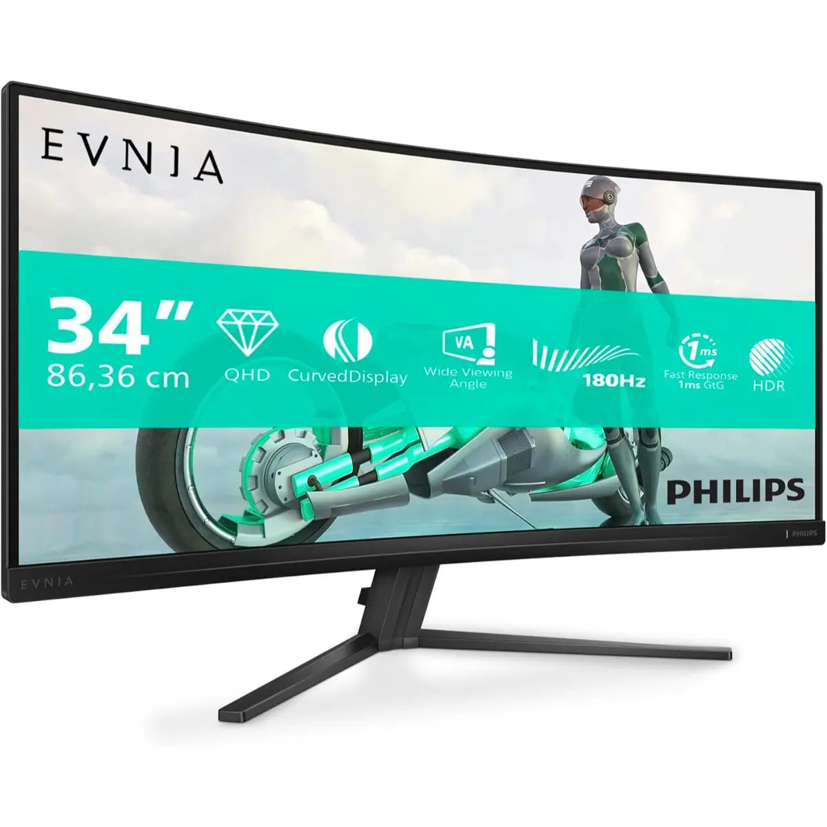 Philips Evnia 34M2C3500L 32" 180 Hz WQHD Curved VA Gaming Monitor