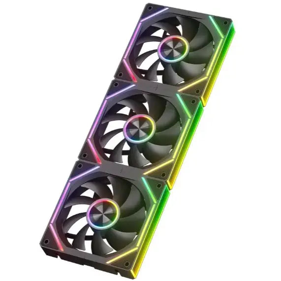 Power Train Prism 8RS 120mm ARGB Reverse Blade 4-Pin PWM Case Fan - Black