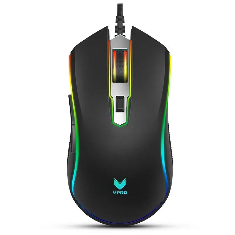 Rapoo V25S RGB Optical Wired Gaming Mouse - Black