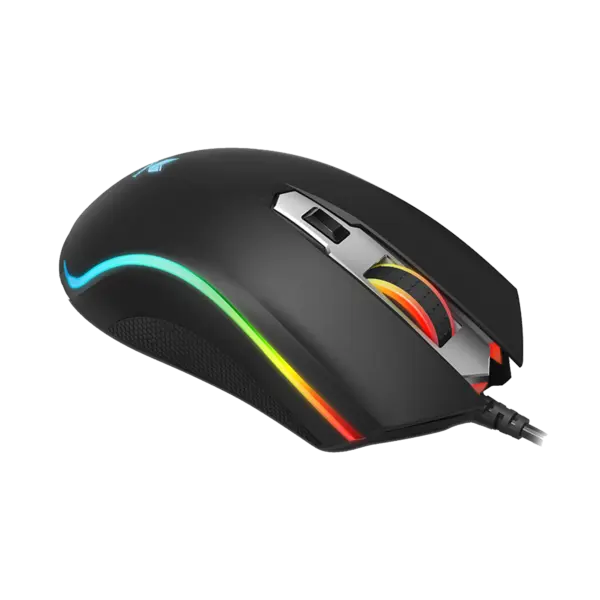 Rapoo V25S RGB Optical Wired Gaming Mouse - Black