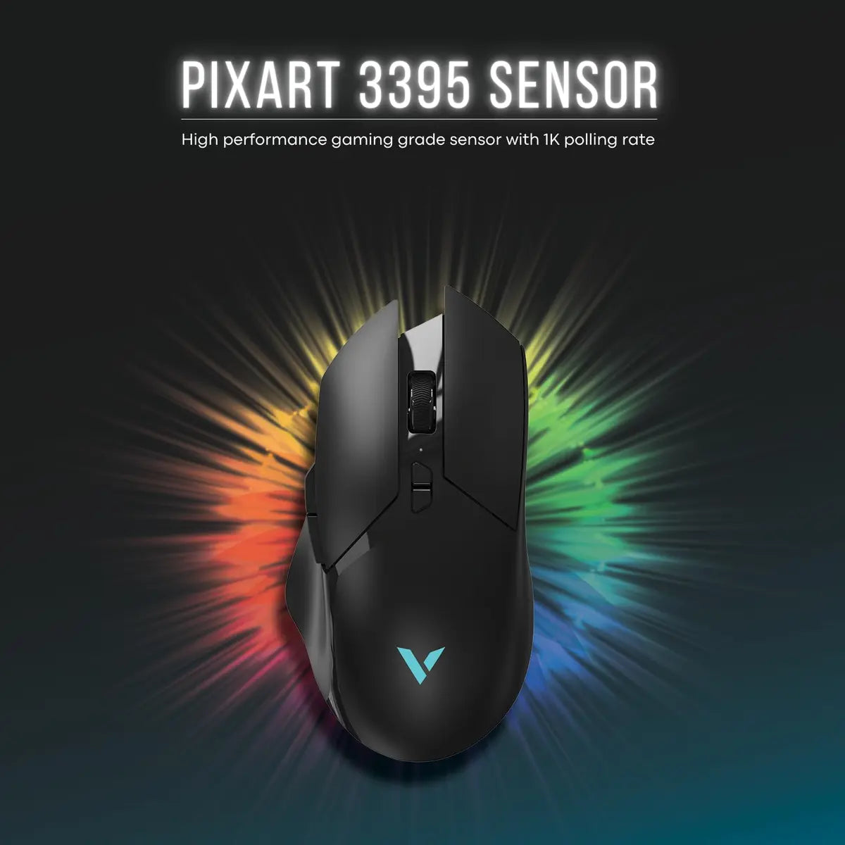 Rapoo V30L 2.4G Dual-Mode E-Sports Gaming Mouse - Black