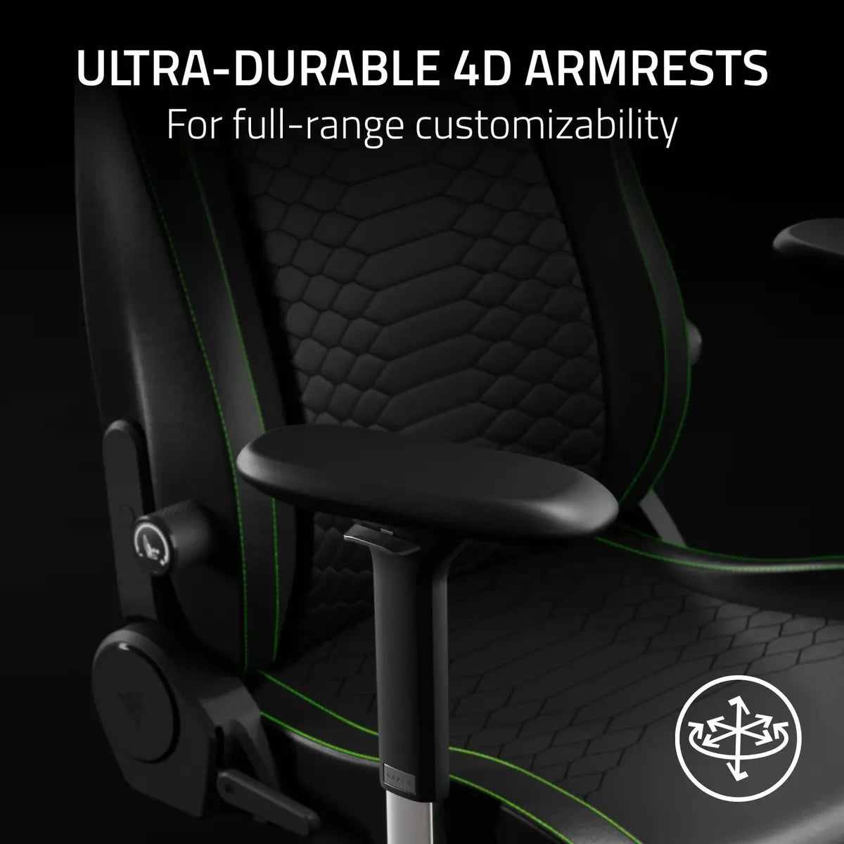 Razer Iskur V2 NewGen Gaming Chair - Black/Green