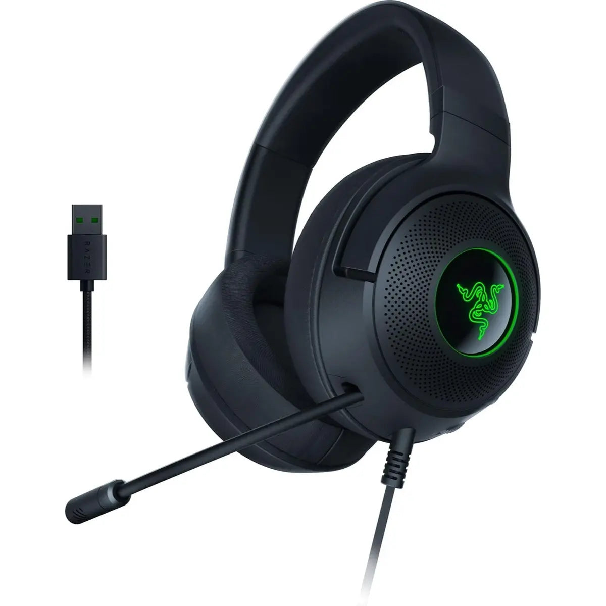 Razer Kraken V3 X Wired RGB USB Gaming Headset - Black