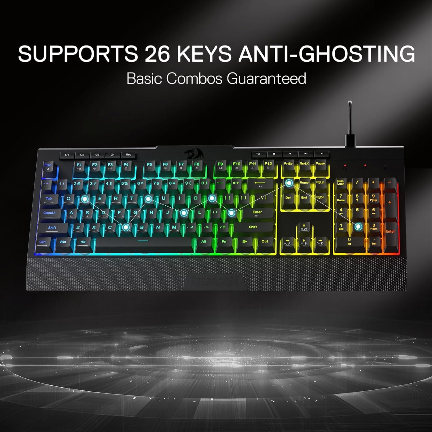 Redragon K525 RGB Wired Membrane Gaming Keyboard