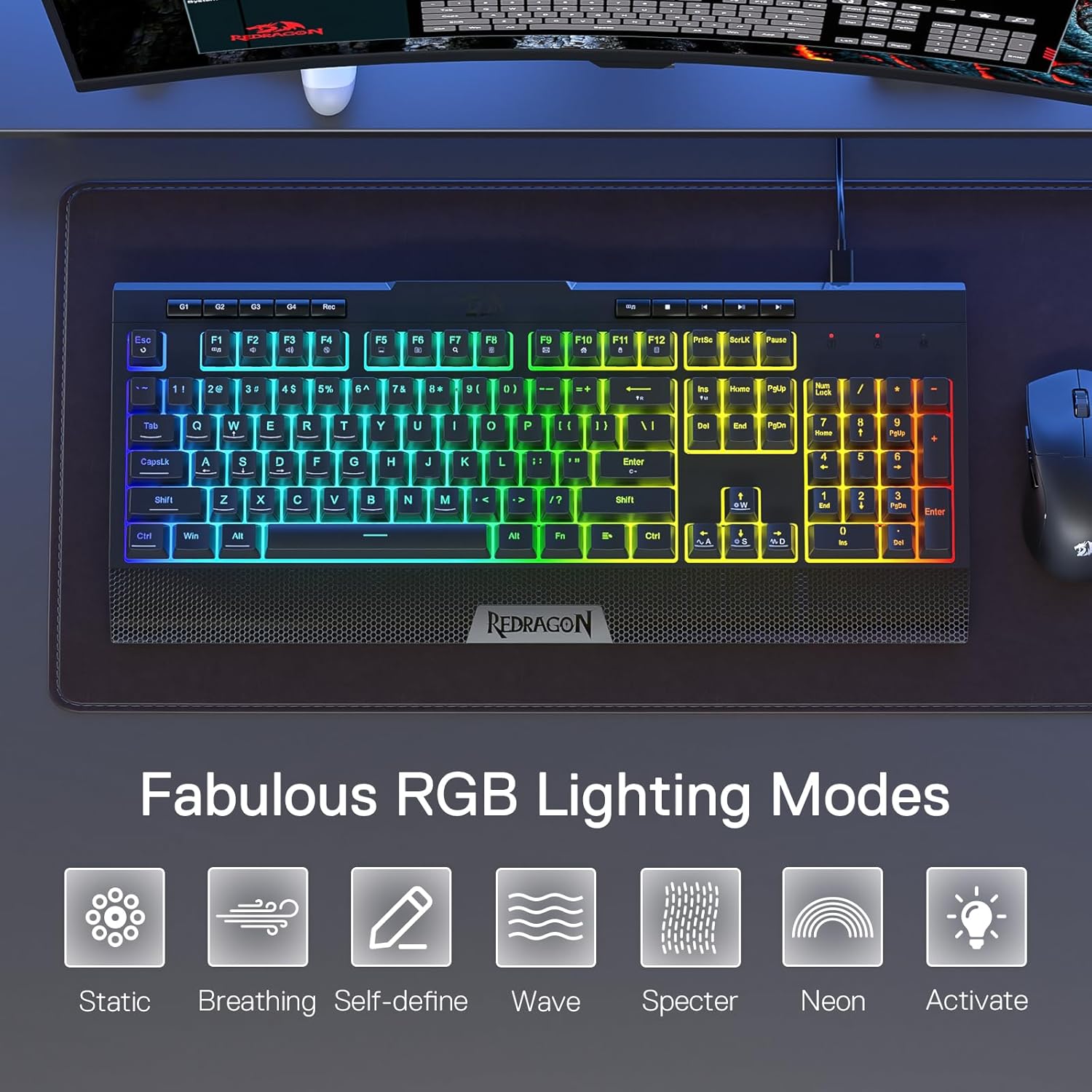 Redragon K525 RGB Wired Membrane Gaming Keyboard